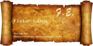 Fister Edina névjegykártya